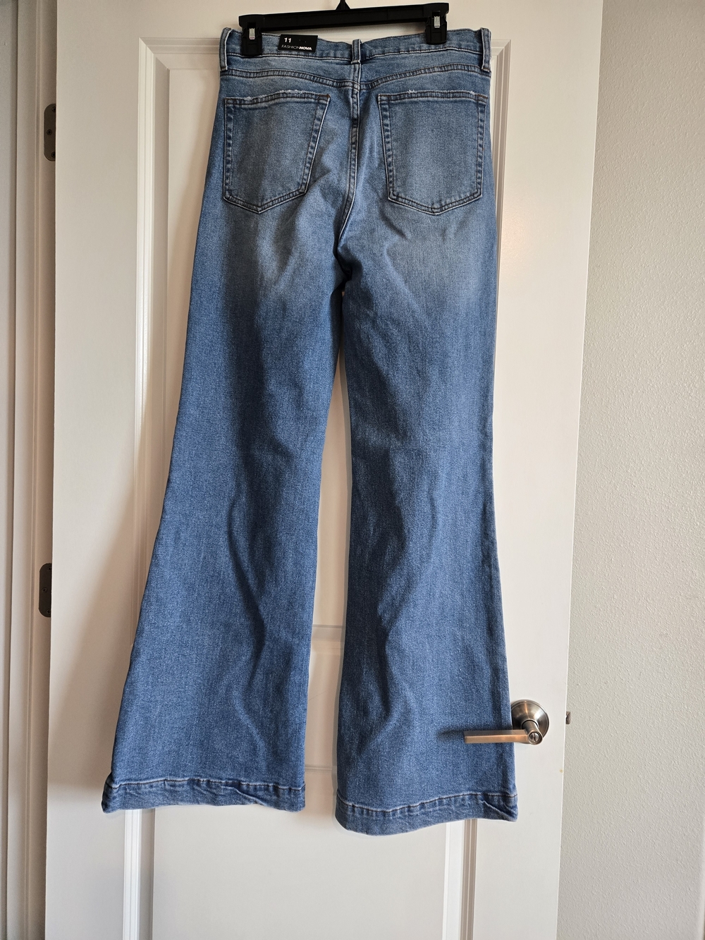 Fashion Nova SIZE 11 Light Blue High-Rise Wide Leg Jeans TALL - Picture 3 of 5